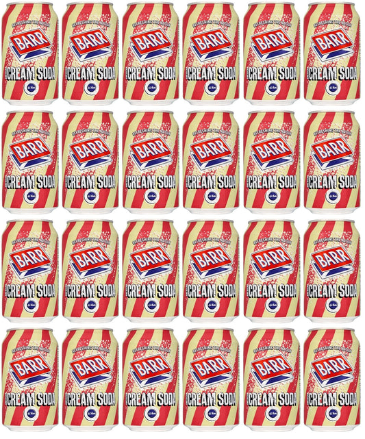 24 x Barr American Cream Soda 330Ml Can