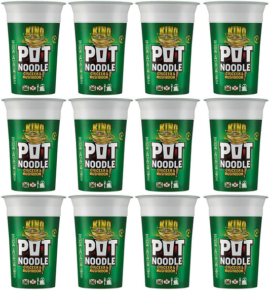 12 x Pot Noodle  King Pot Chicken & Mushroom 114 G