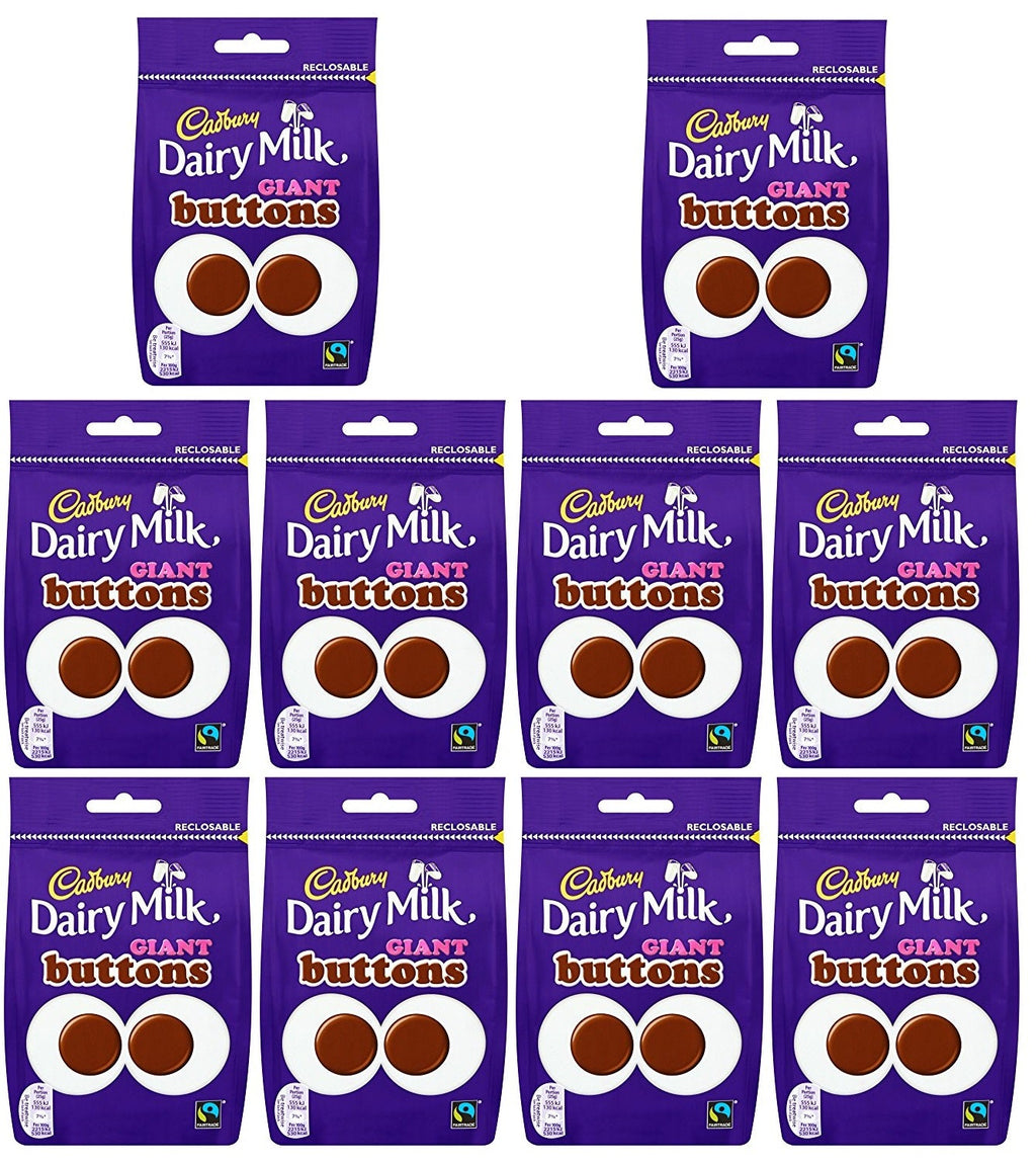 10 x Cadbury Dairy Milk Buttons 119G