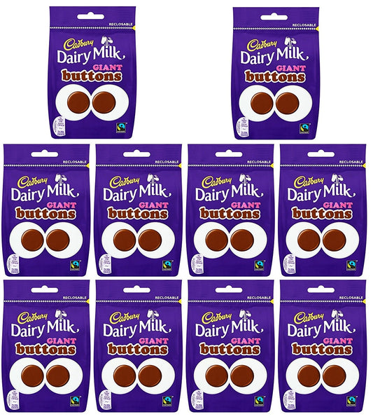 10 x Cadbury Dairy Milk Buttons 119G