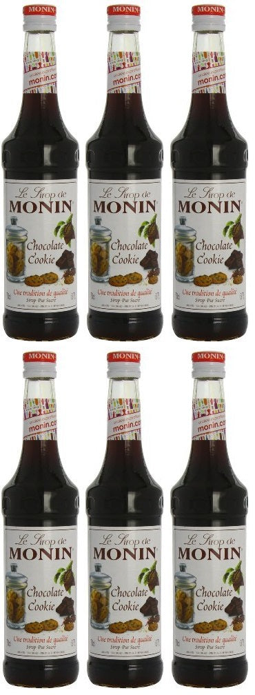 6 x Monin Chocolate  Cookie Syrup 1Lt