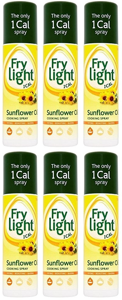 6 x Frylight 1 Cal Sunflower Oil Cooking Spray 190Ml
