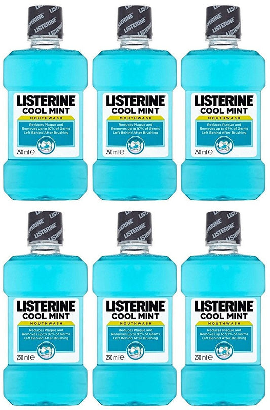 6 x Listerine Cool Mint Mouthwash 250Ml