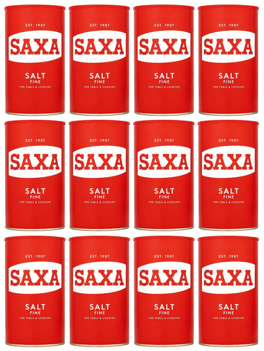 12 x Saxa Fine Salt 750G