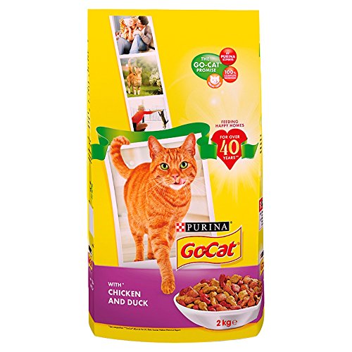 4 x Go-Cat With A Tasty Duck And Chicken Mix 1+ Years Adult 2Kg