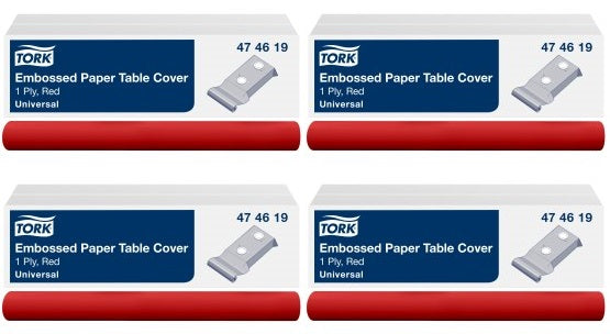 4 x Tork Red Banquet Roll 25M