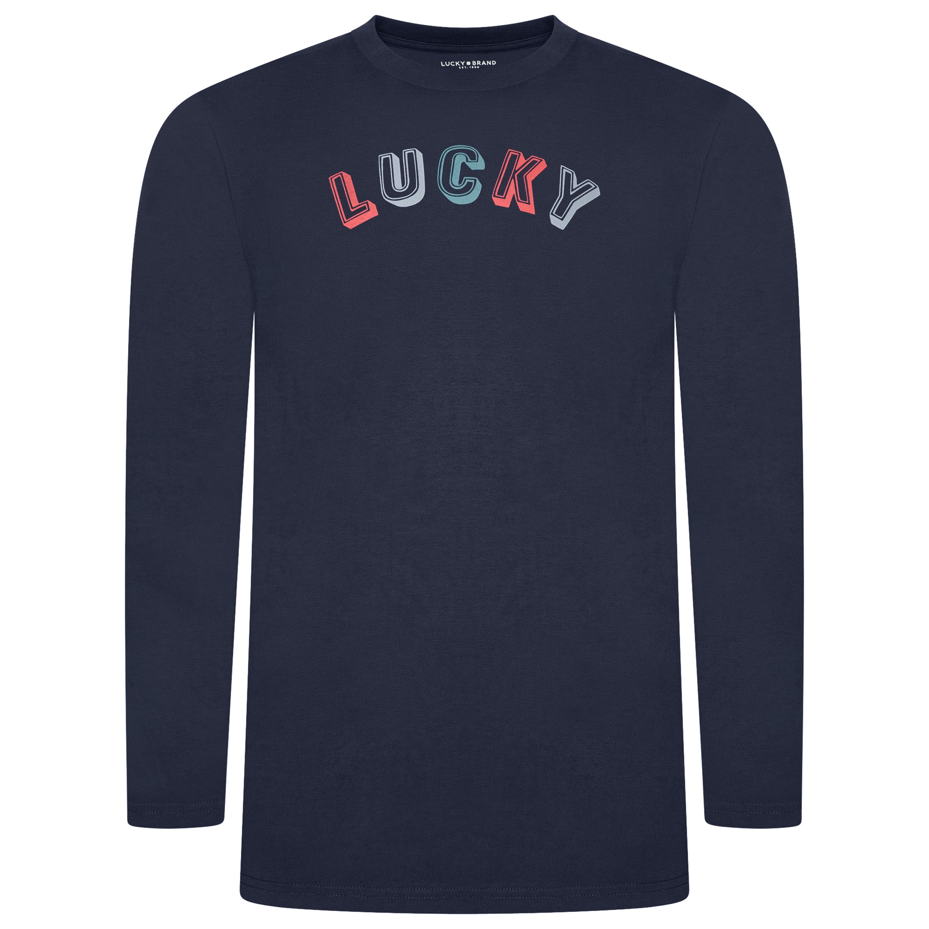 Lucky Brand Crew Neck & Closed Hem Flannel Pant Pyjama Set