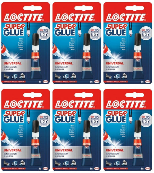 6 x Loctite Super Glue 3g