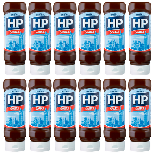 12 x Heinz Hp Brown Sauce Top Down 450G