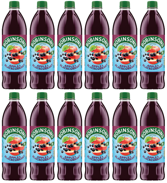 12 x Robinsons Apple & Blackcurrant 1Lt
