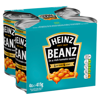 24 x Heinz Baked Beans (6 x 4 Packs) 415G