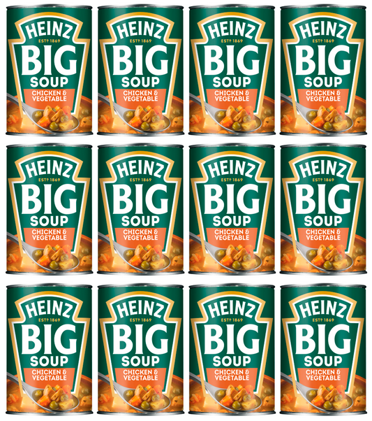 12 x Heinz Big Soup Chick/Veg 400G