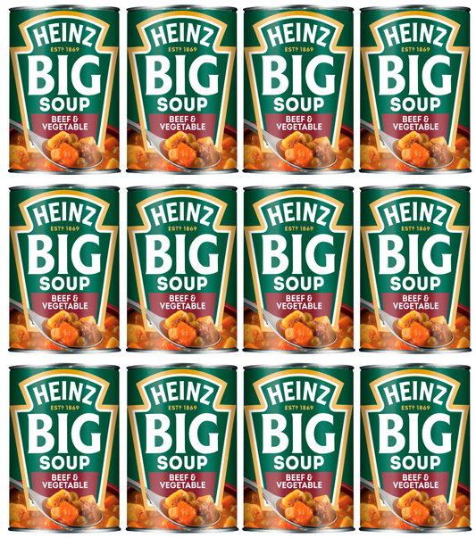 12 x Heinz Big Soup Beef & Vegetable 400Gm