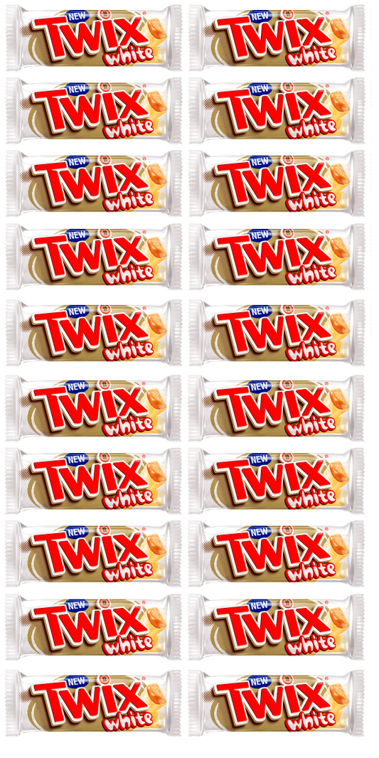 20 x Twix White Std (Twin) 46Gm