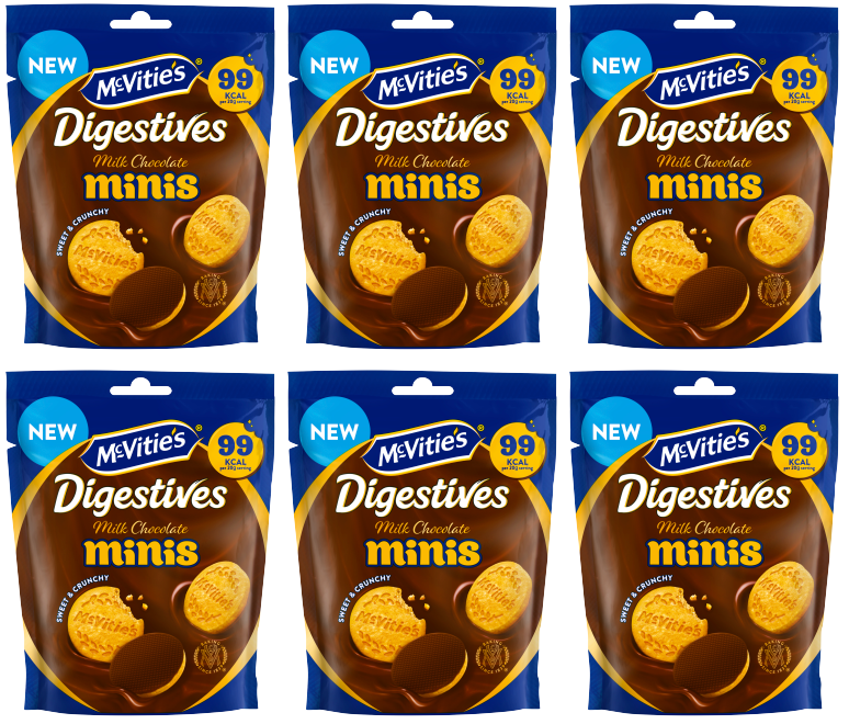 6 x Mcvities Mini Chocolate Digestives Pouch  - 80GM