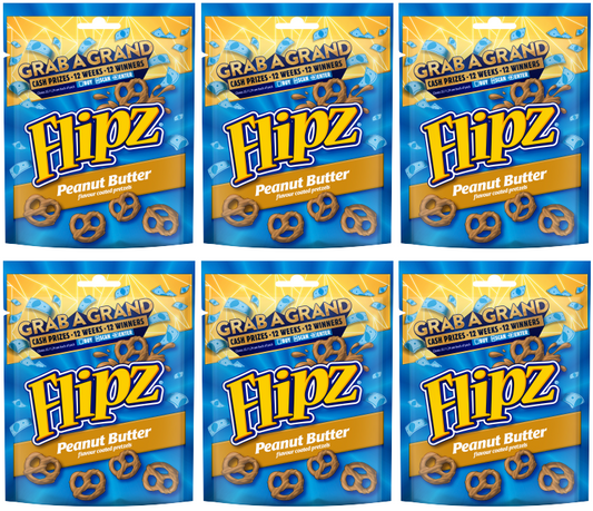 6 x Flipz Peanut Butter Pretzels - 90GM