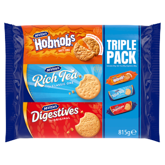8 x Mcvities Triple Pack Hobnobs Digestives Rich Tea 900G