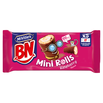 12 x Mcvities Bn Raspberry Mini Rolls 5Pk - 109Gm