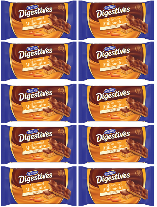 10 x Digestive Caramel Slices Snacksize 5pk - 109.9GM