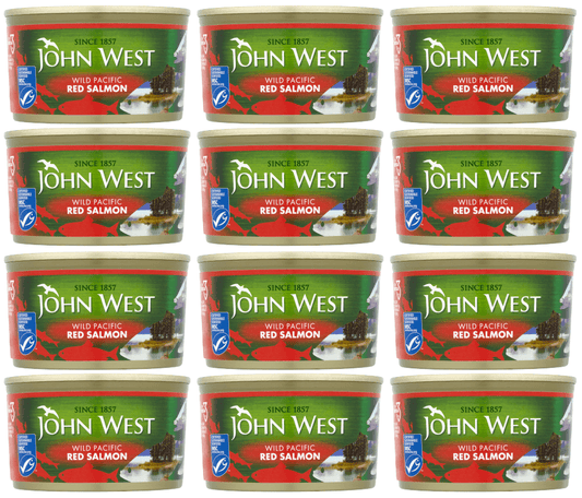 12 x John West Red Salmon - 213 Gr