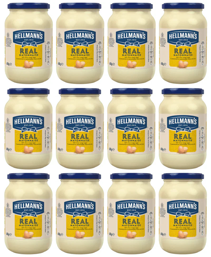 12 x Hellmann's  Mayonnaise Real 600 G