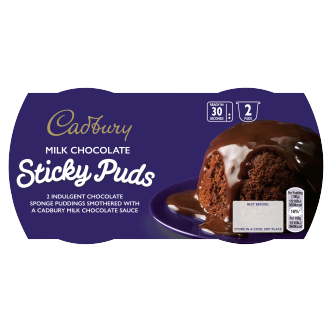 4 x Cadbury Chocolate Sticky Puds 95G Twin Pack 95Gx2