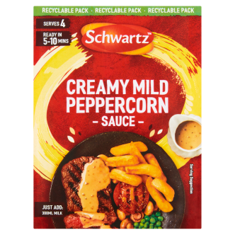 12 x Schwartz Creamy Mild Peppercorn Sauce Mix 25G