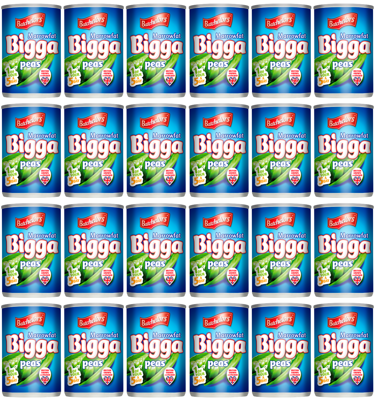 24 x Batchelors Bigga Marrowfat Peas 300G