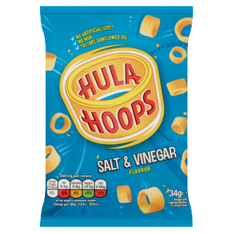 32 x Hula Hoops Salt & Vinegar 34Gm