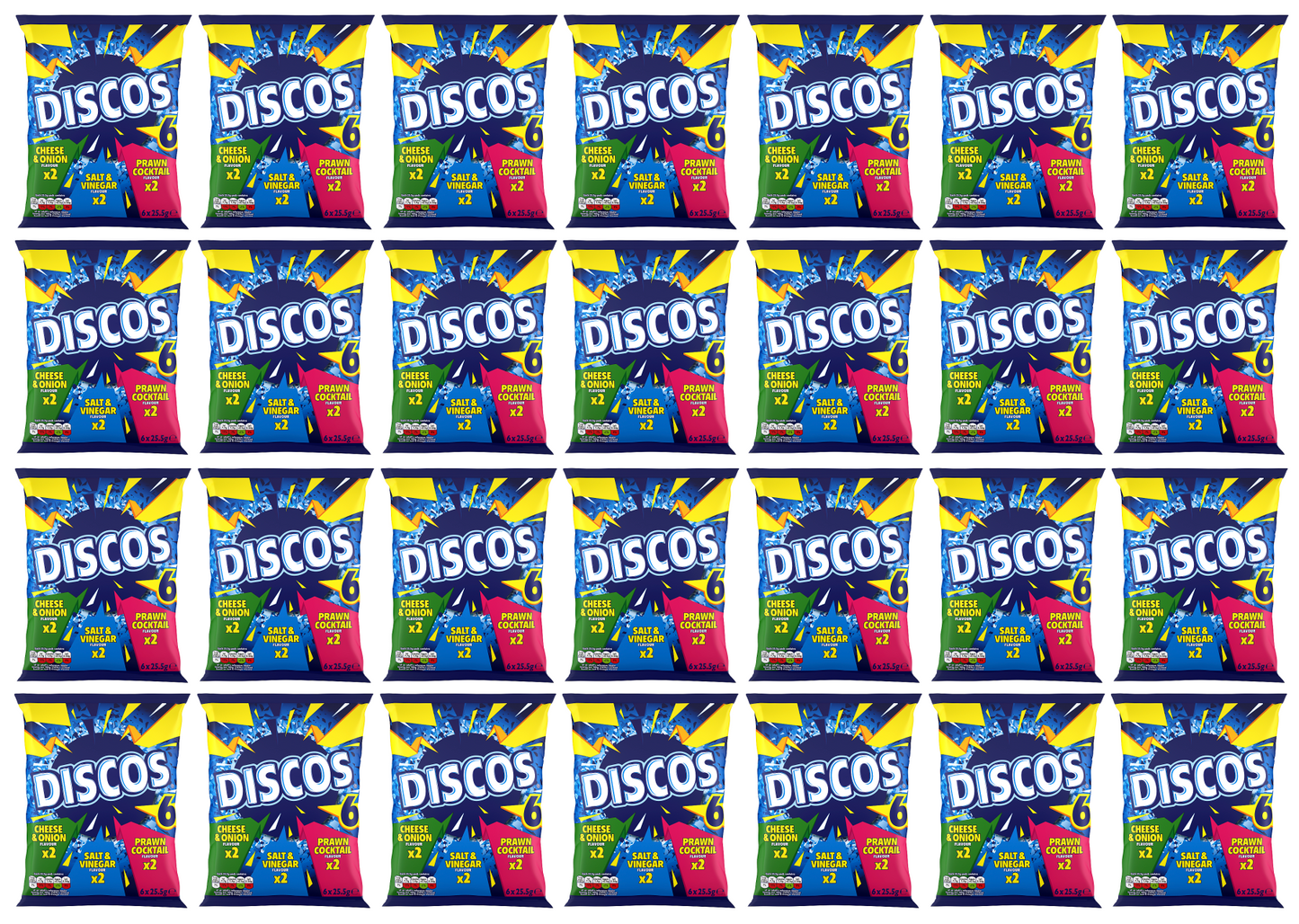 28 x Kp Discos Variety Assorted 6Pk - 6X25.5Gm