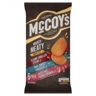 20 x Mccoys Mighty Meaty 6 Pack - 6X25Gm
