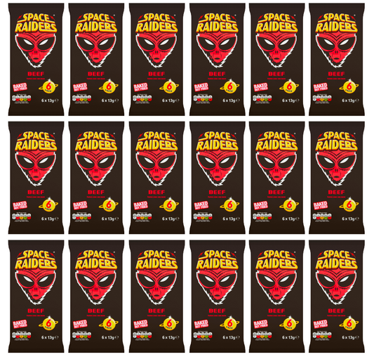 18 x Kp Space Raiders Beef 6Pk 6X13Gm