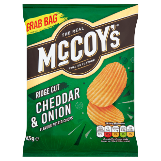 26 x Mccoys Cheddar & Onion 45Gm