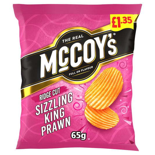 20 x Mccoys Sizzling King Prawn - 65GM