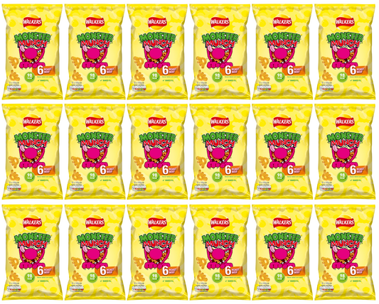 18 x Walkers Monster Munch Roast Beef 6Pk 22Gm