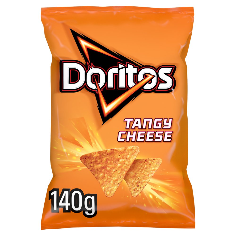 12 x Doritos Tangy Cheese Tortilla Chips Sharing Bag Crisps 140G