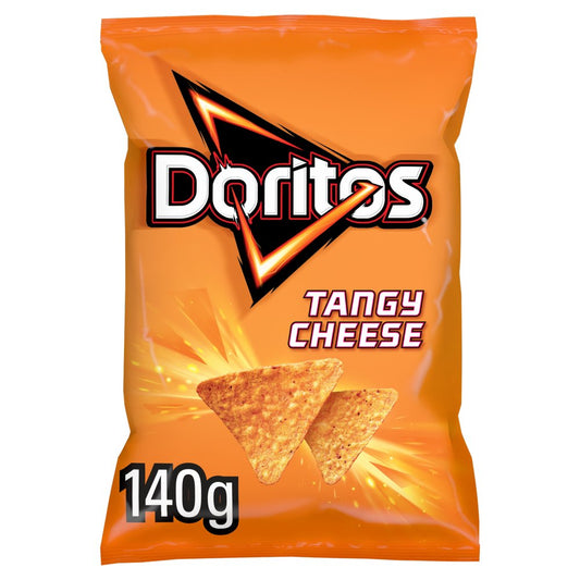 12 x Doritos Tangy Cheese Tortilla Chips Sharing Bag Crisps 140G
