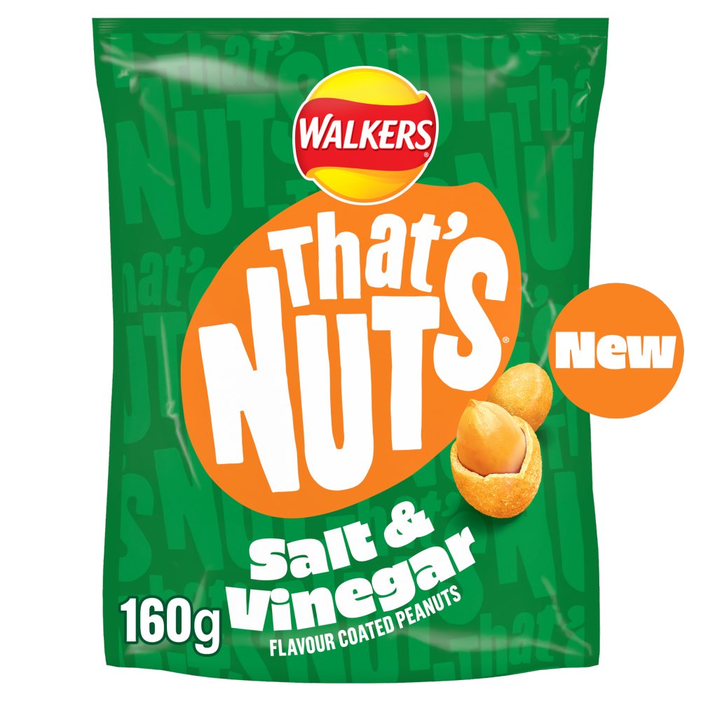 8 x Thats Nuts Walkers Salt & Vinegar - 160GM