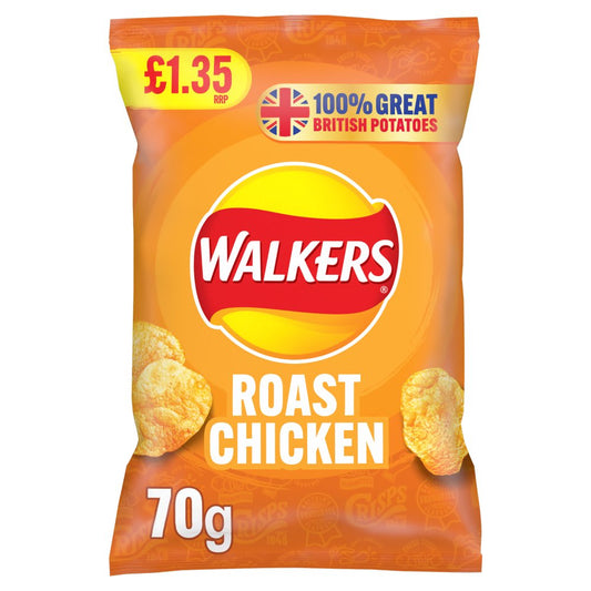 18 x Walkers Roast Chicken - 70GM