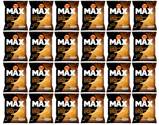 24 x Walkers Max Flame Grilled Steak 50Gm