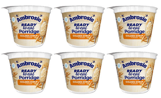 6 x Ambrosia Ready To Eat Golden Syrup Porridge 210G