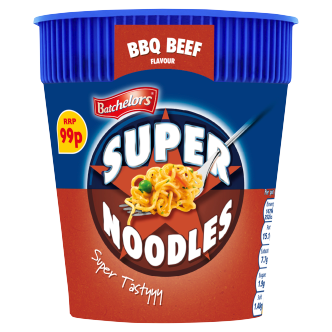 8 x Batchelors Super Noodle Pot Beef - 75Gm