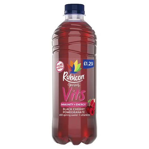 12 x Rubicon Spring Vits Black Cherry Pomegranate - 500ML