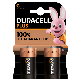 10 X Duracell Plus C Batteries 2 Pack
