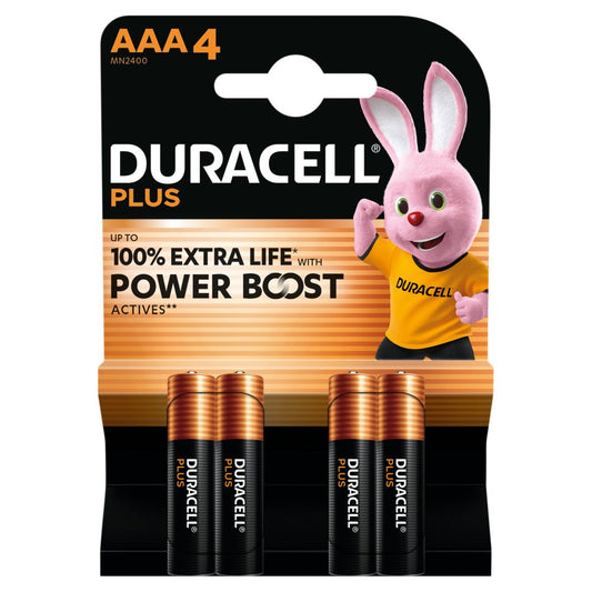 10 x Duracell Power Boost Aaa - 4 PACK