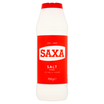 12 x Saxa Salt (Poly Bottle ) 750Gm