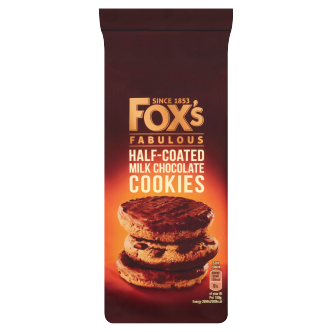 8 x Foxs Half Coated Milk Chocolate Cookie 175Gm