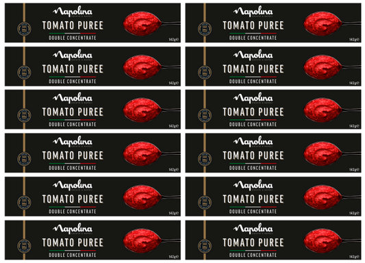 12 x Napolina - Tomato Puree Tubes 142Gm