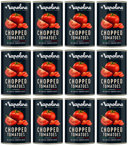 12 x Napolina Tomatoes Chopped 400Gm