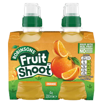 6 x Robinsons Fruit Shoot Orange 4 X 200Ml